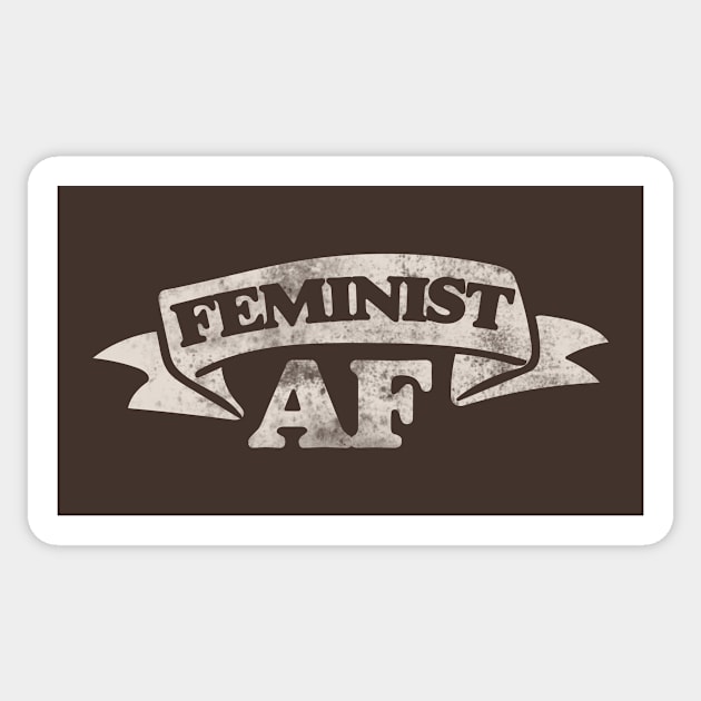 Vintage Style Feminist AF Sticker by bubbsnugg